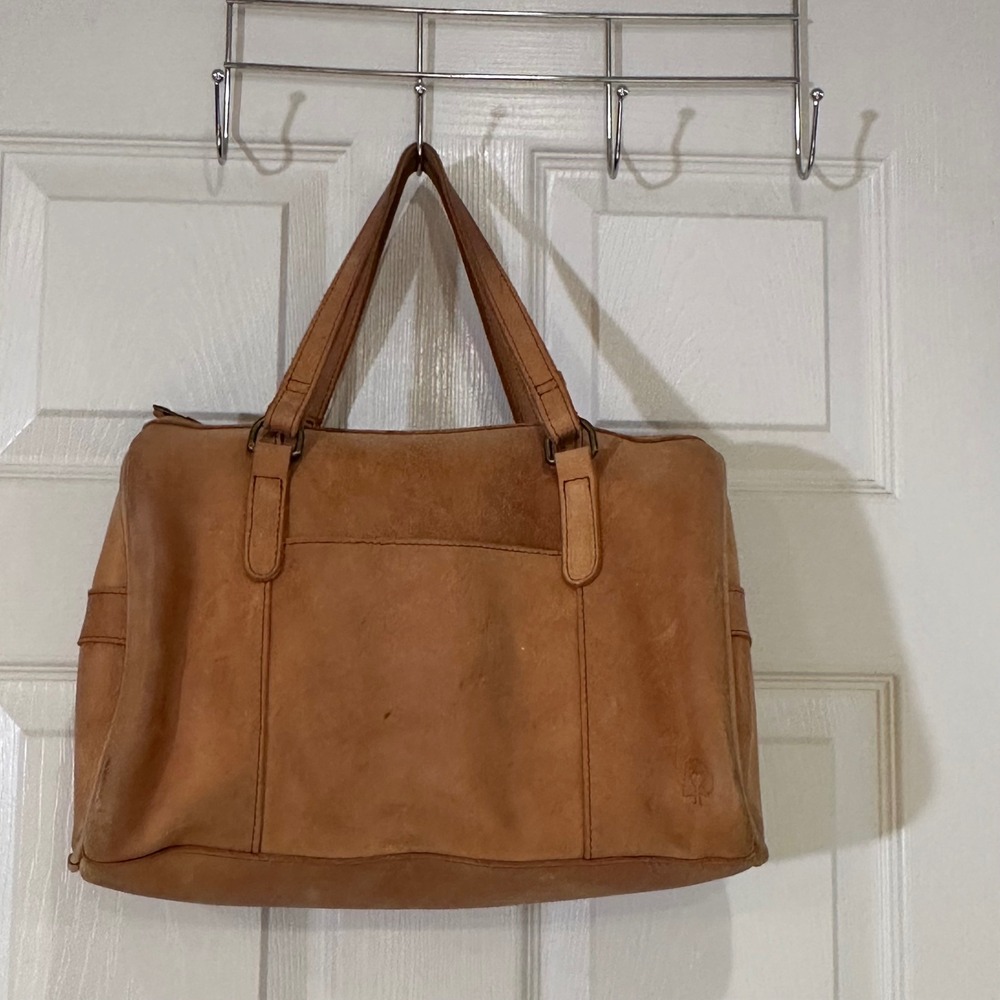 Modernize Ethiopia Tan Leather Satchel Bag Handmade Top Handle Purse